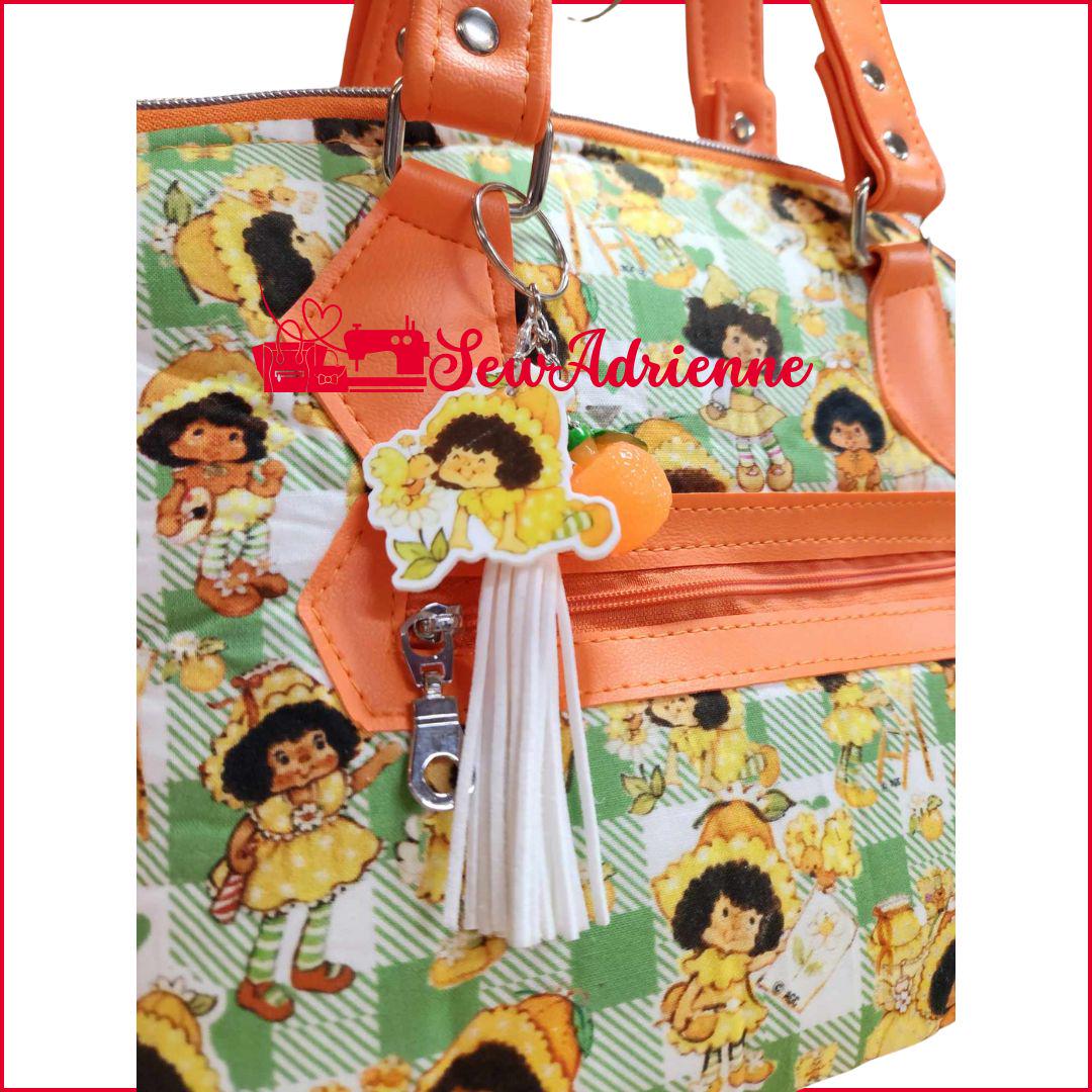 Scented Option! Orange Blossom, Strawberry Shortcake Friend, Domed Handbag, Shoulder Bag, Gift, Purse, 80's Cartoon, SewAdrienneY