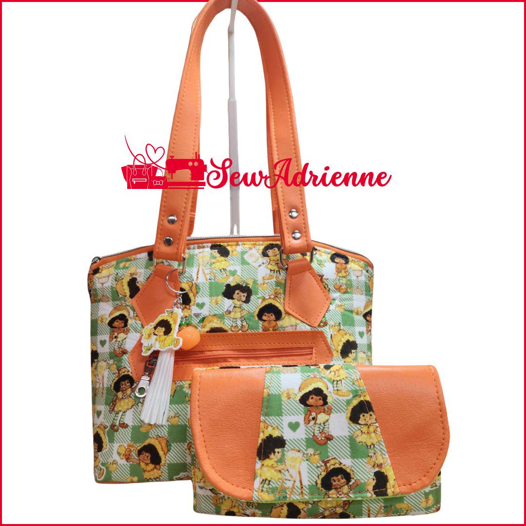 Scented Option! Orange Blossom, Strawberry Shortcake Friend, Domed Handbag, Shoulder Bag, Gift, Purse, 80's Cartoon, SewAdrienneY