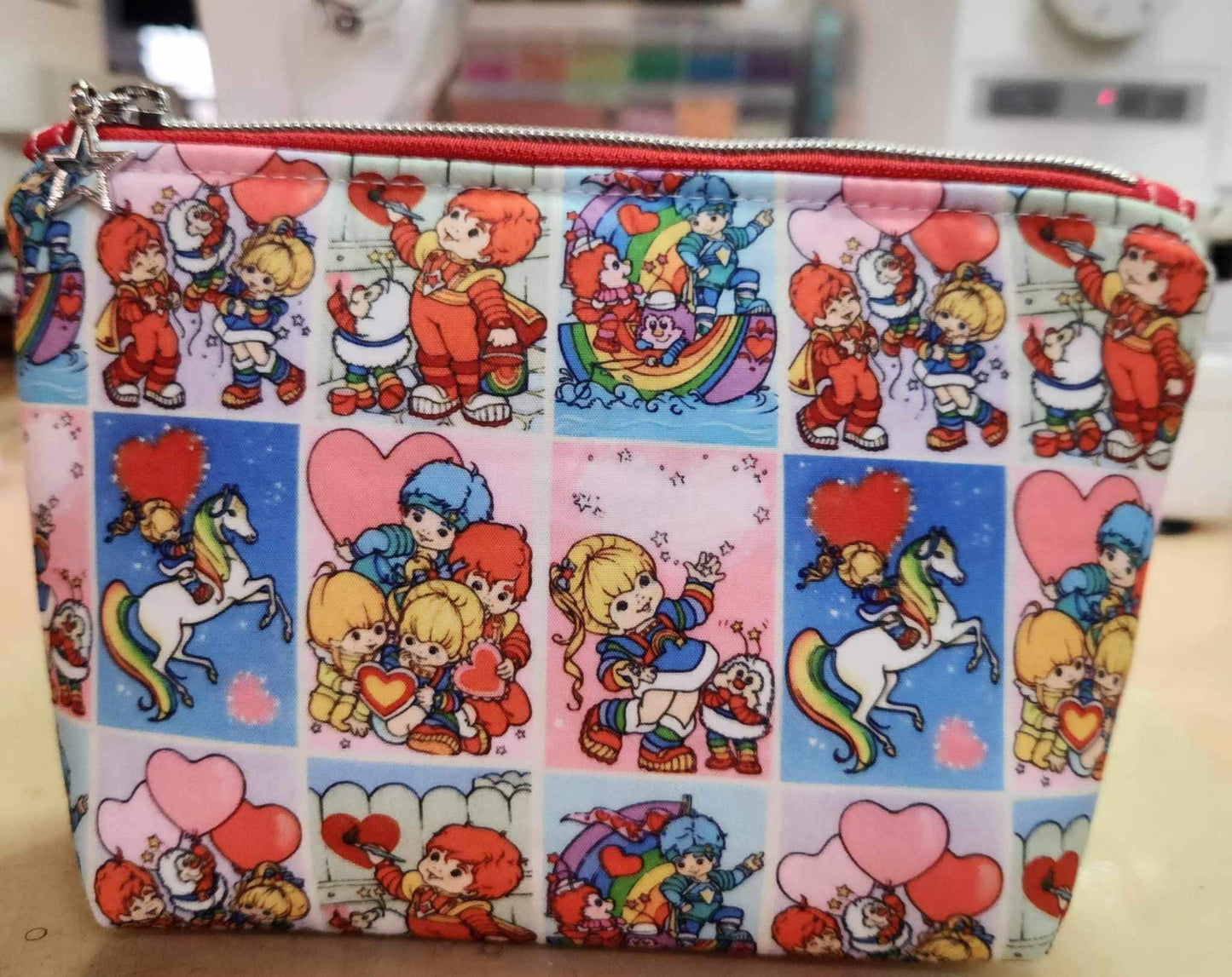 80's Rainbow Friends Squared Zipper Pouch Three Sizes