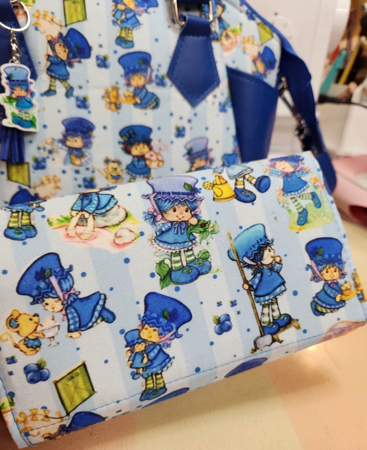 80's Blueberry Girl Accordion Wallet