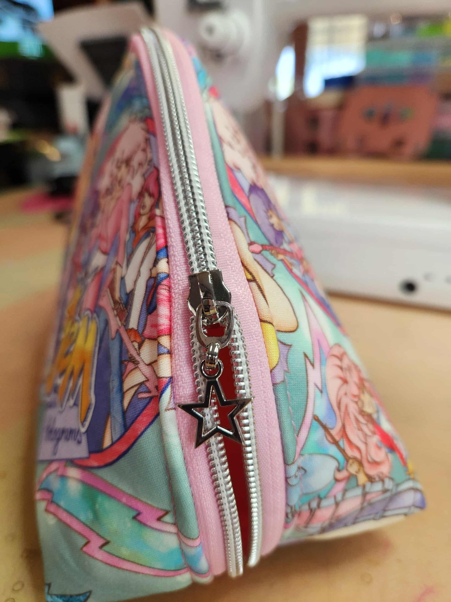 80's Jem & The Holograms Taco Half Moon Zipper Pouch Two Sizes