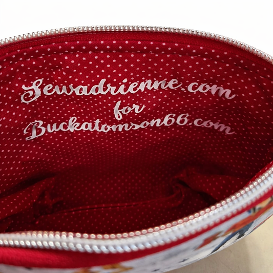 Buck Atoms Land of the Giants Route 66 Tulsa Zippered Pouch Two Sizes