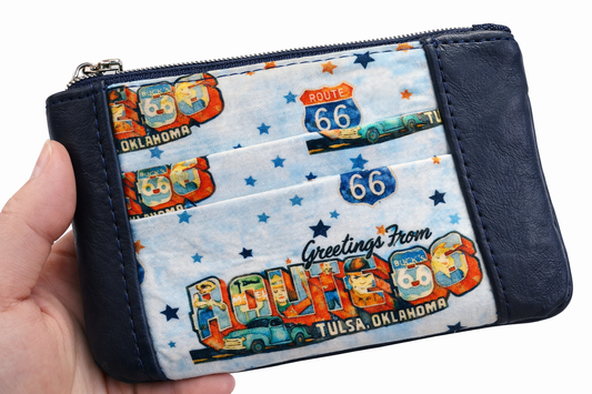 Greetings from Route 66 Tulsa Mural Zip-Up Cardholder