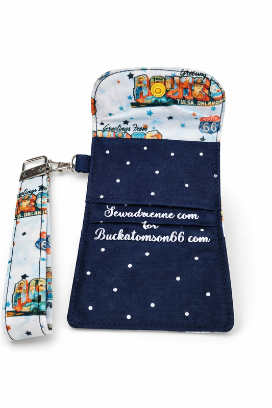 Meadow Gold Mack Mural Route 66 Tulsa Key Fob & Card Holder Set