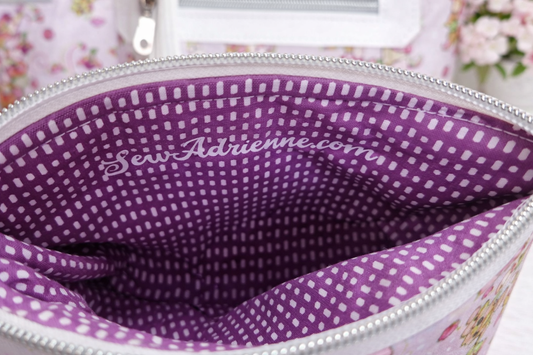 80's Raspberry Girl Squared Zipper Pouch Two Sizes