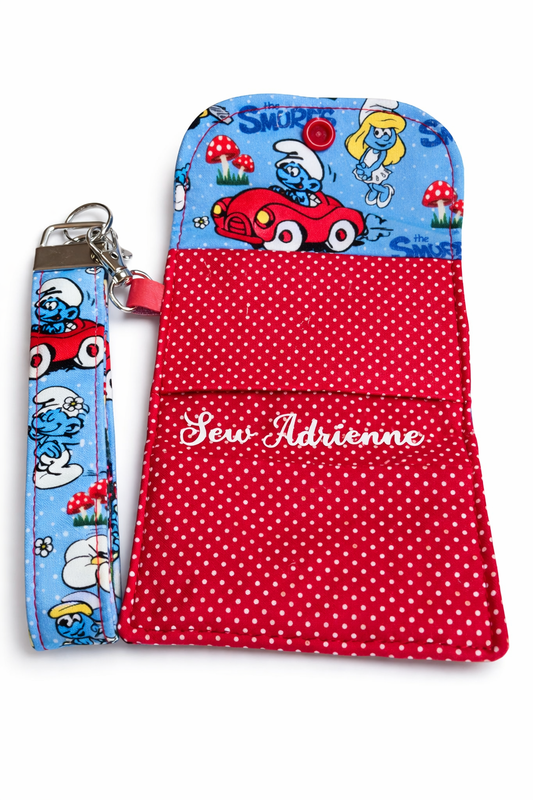 Small Blue Friends Key Fob & Card Holder Set
