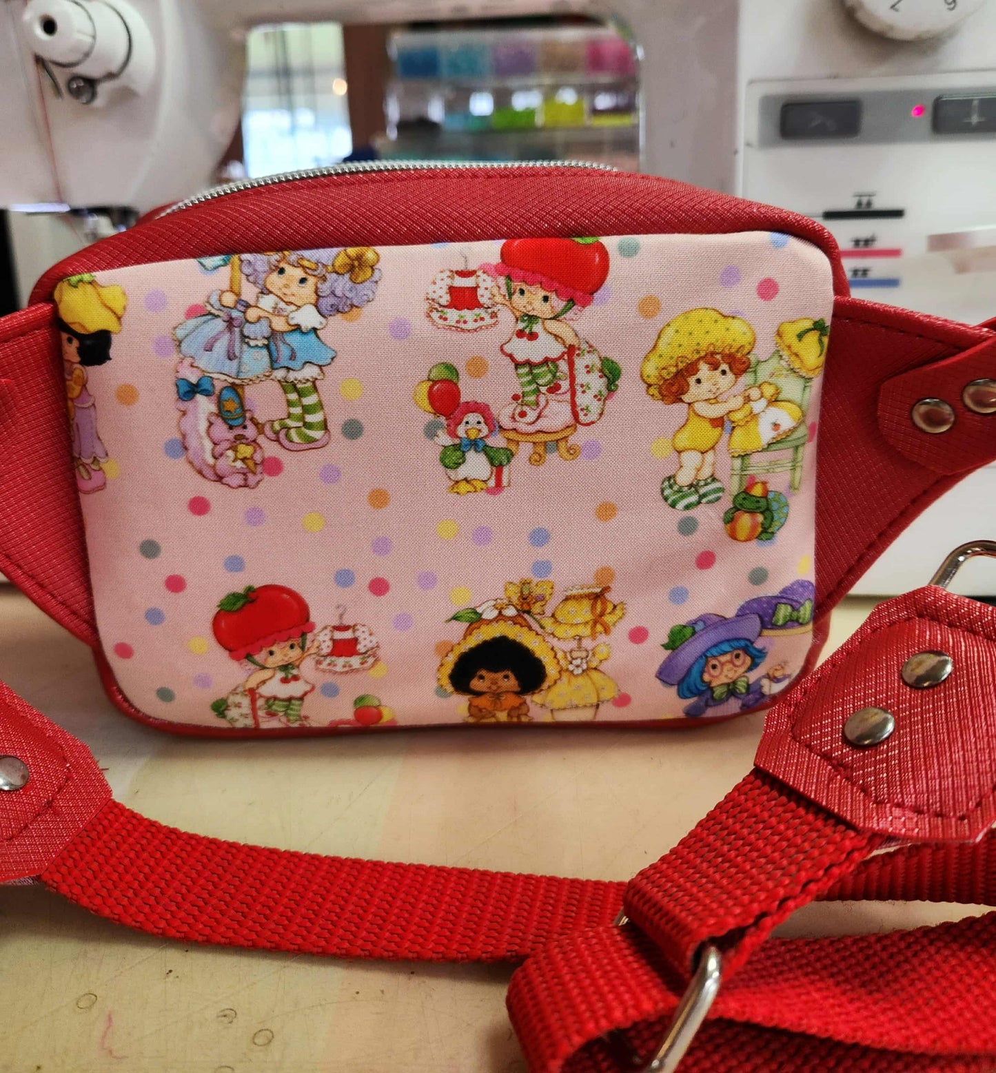 Scented Option! Strawberry Friends Party Dresses Small Sling, Fanny, Hip Pack