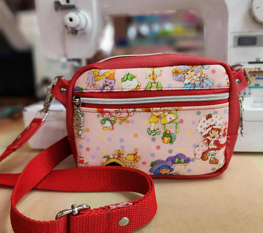 Scented Option! Strawberry Friends Party Dresses Small Sling, Fanny, Hip Pack