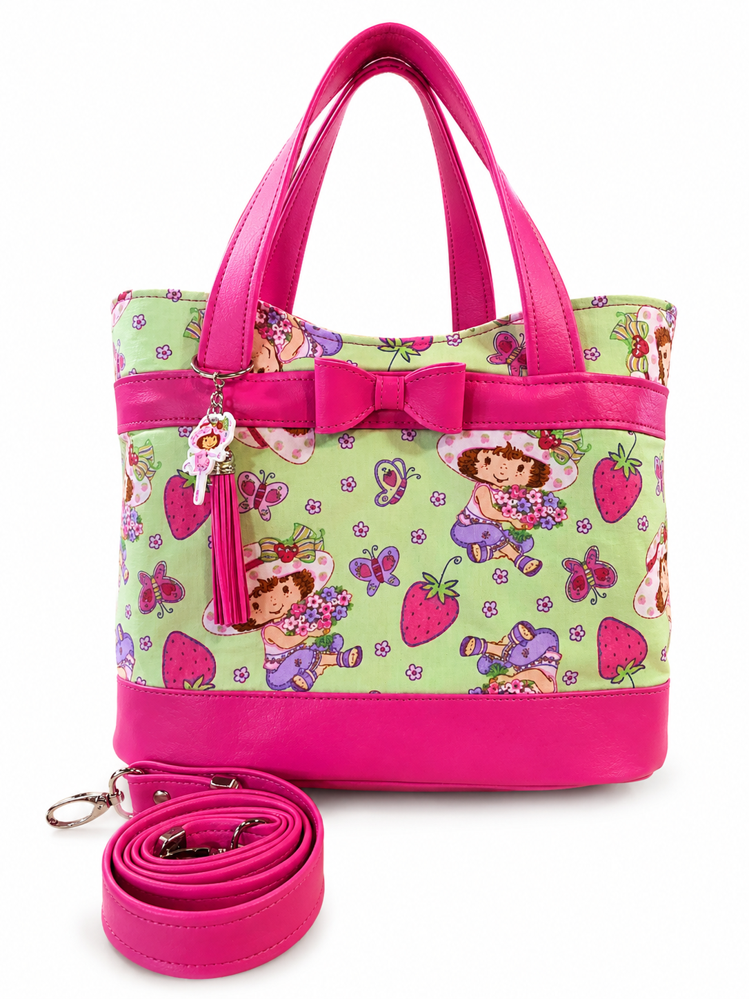 2003 Strawberry Girl Bow Front Handbag