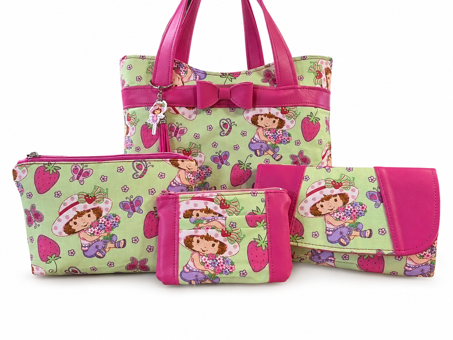 2003 Strawberry Girl Bow Front Handbag