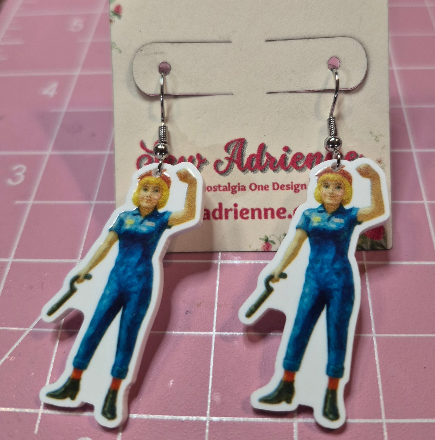 Buck Atoms Land of the Giants Route 66 Earrings