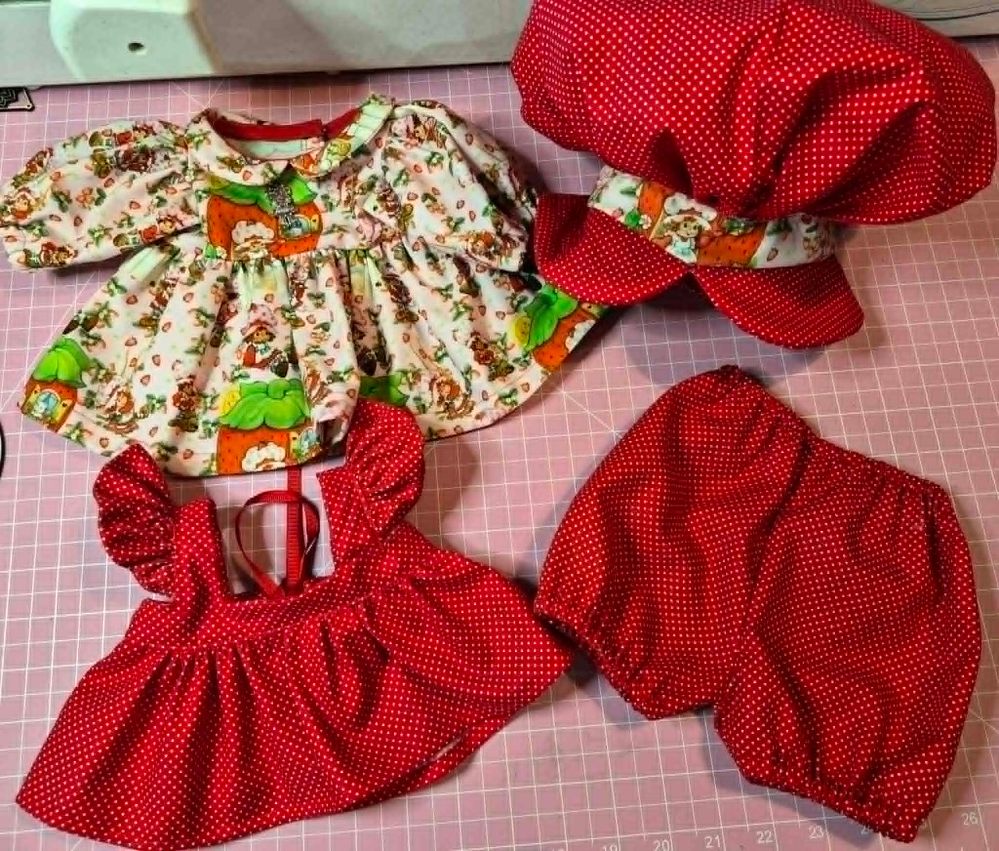 READY TO SHIP! 80's Strawberry Girl Cabbage Patch Kids Dress Set