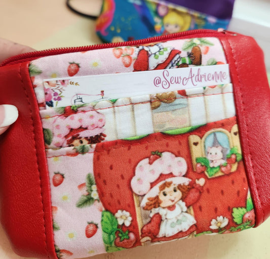 80's Strawberry Girl Zip-Up Cardholder