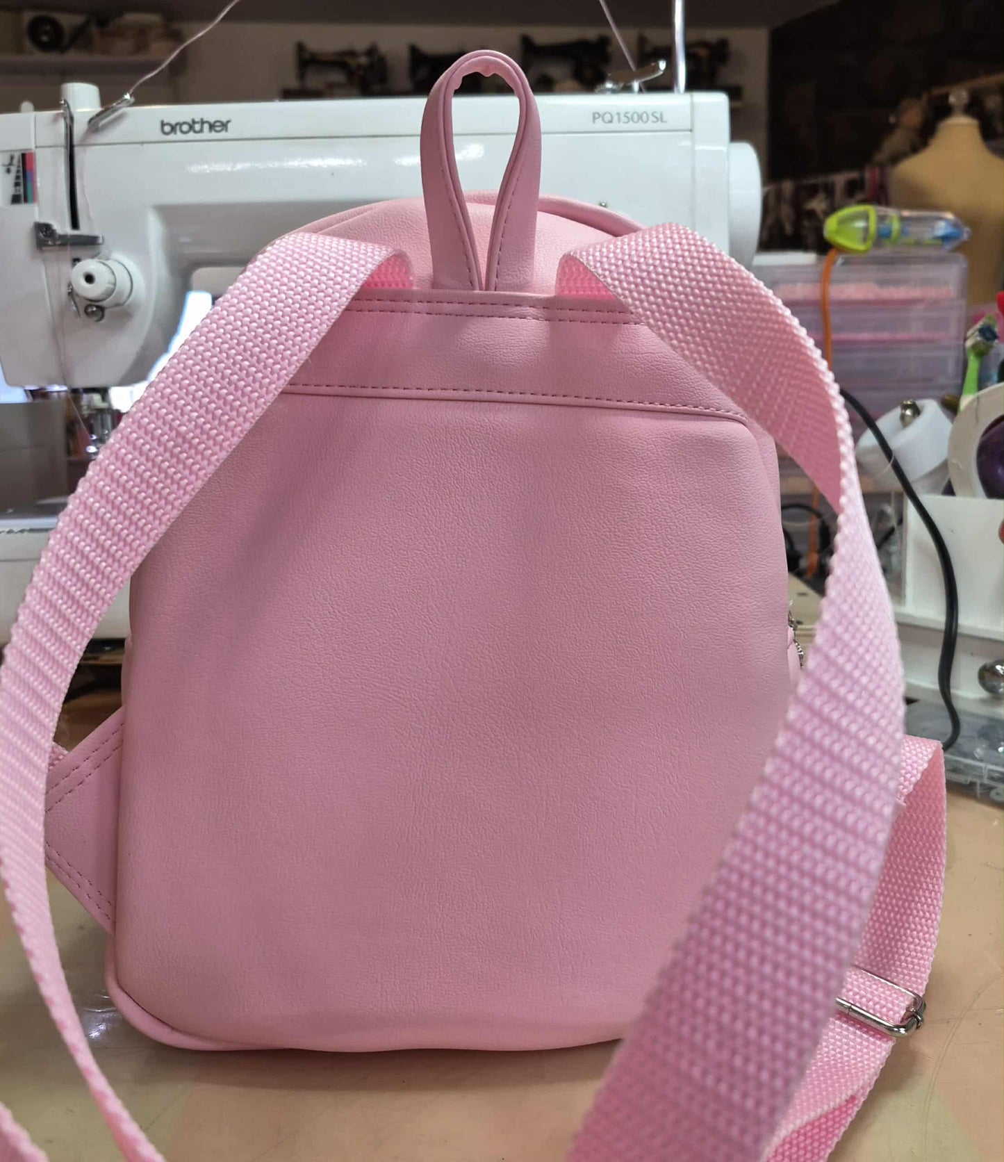 Scented Option! Strawberry Girl Sage Green & Pink Backpack