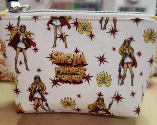 Power Princess Squared Zipper Pouch Three Sizes