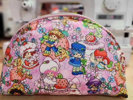 80's Strawberry Girl & Friends Taco Half Moon Zipper Pouch Two Sizes