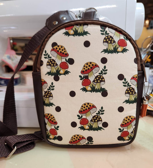Merry Mushrooms Sears Small Backpack Crossbody