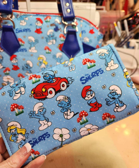 80's Blue Friends Accordion Wallet