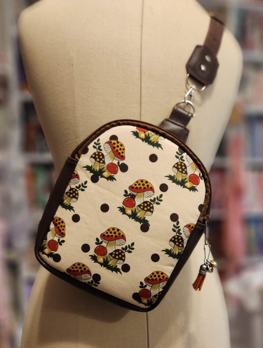 Merry Mushrooms Sears Small Backpack Crossbody