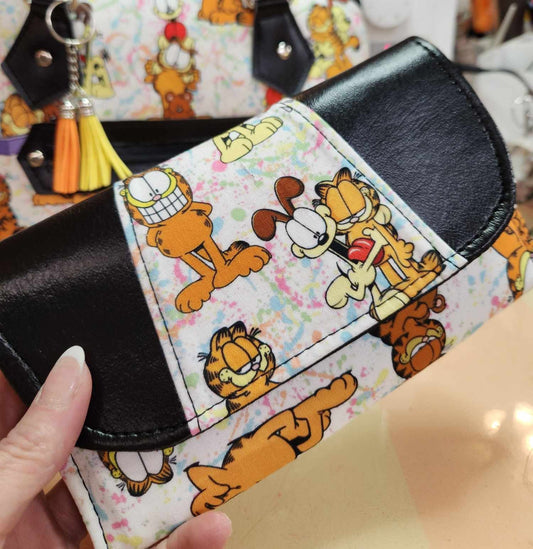 80's Orange Cat & Dog Friend Accordion Wallet