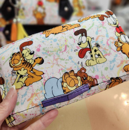 80's Orange Cat & Dog Friend Accordion Wallet