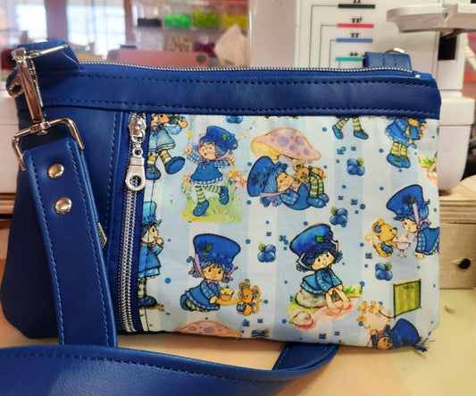 Scented Option! Blueberry Girl Crossbody Zippered Clutch