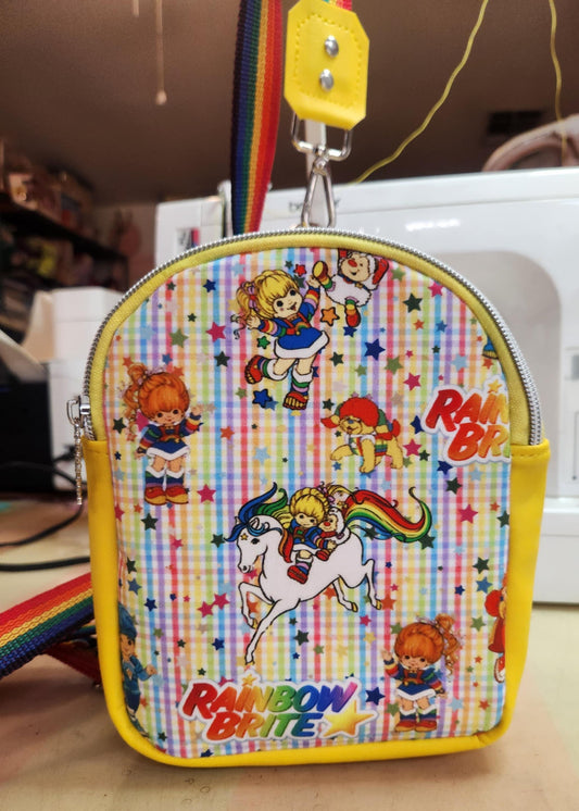 80's Rainbow Girl & Friends Small Backpack Crossbody Slingpack