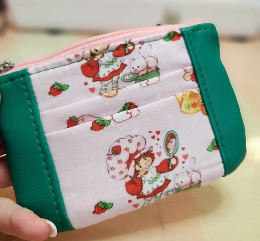 80's Strawberry Girl Zip-Up Cardholder