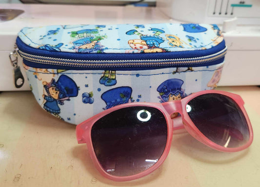 80's Blueberry Girl Zippered Sunglasses Glasses Case