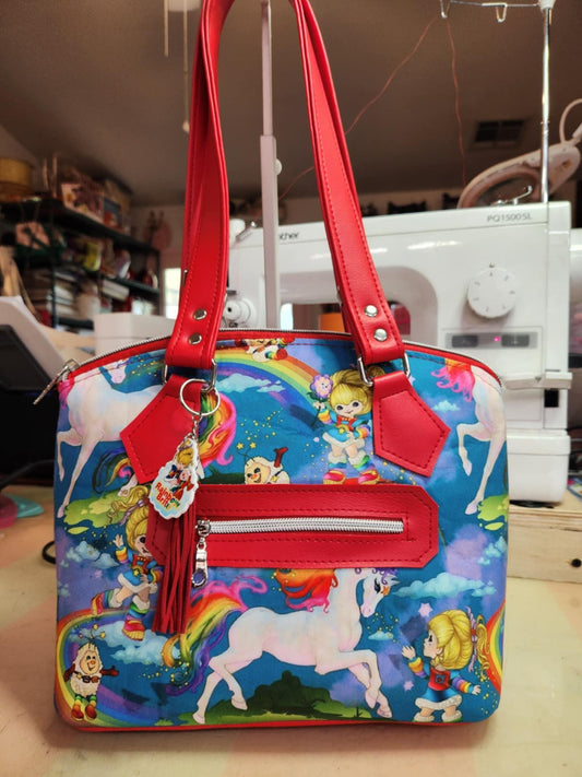 80's Rainbow Girl & Friends Domed Handbag
