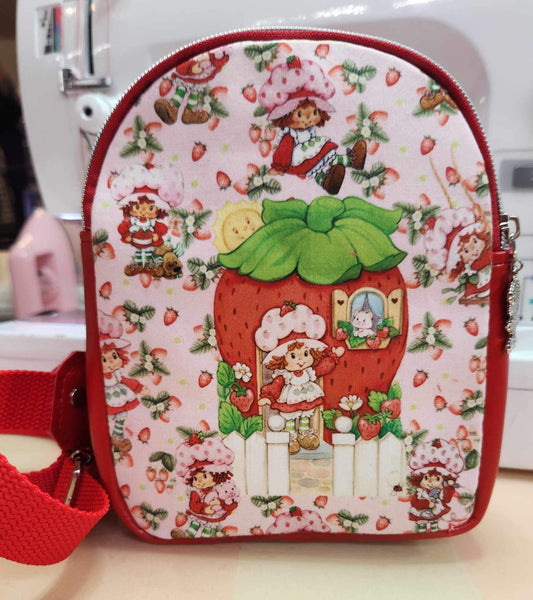Scented Option! Strawberry Girl Small Backpack Crossbody