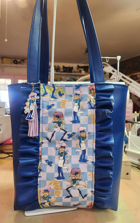 80's Pie Man Ruffled Tote Bag