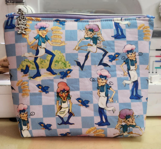80's Strawberry Friends Villain Pieman Squared Zipper Pouch Three Sizes