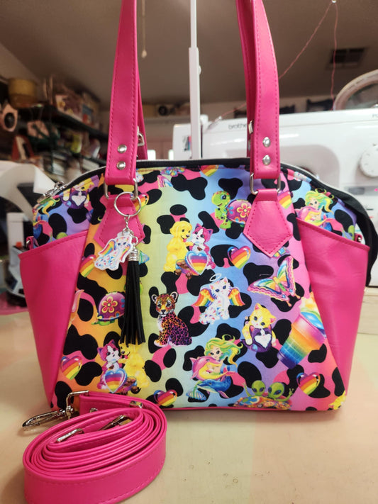80's Rainbow Leopard Print Character Purse