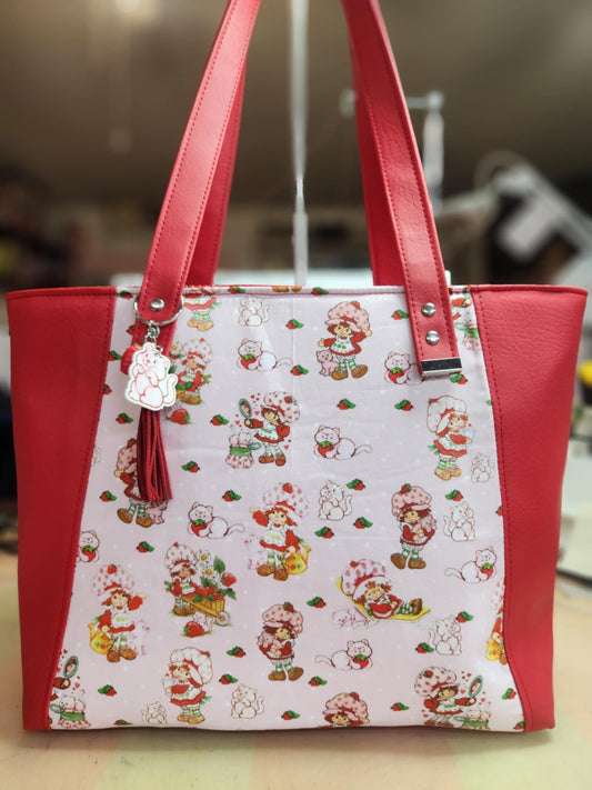 Scented Option! Strawberry Girl & Cat Totebag