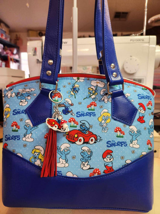 80's Blue Family Domed Handbag