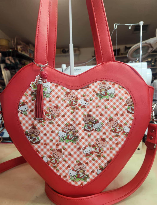 80's Strawberry Girl & Kitty Heart Tote
