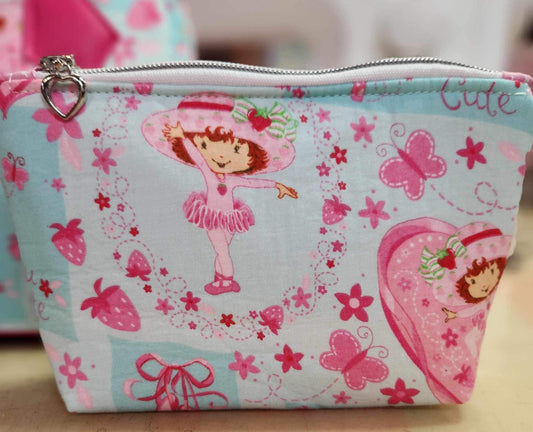 2000's Strawberry Girl Squared Zipper Pouch Three Sizes