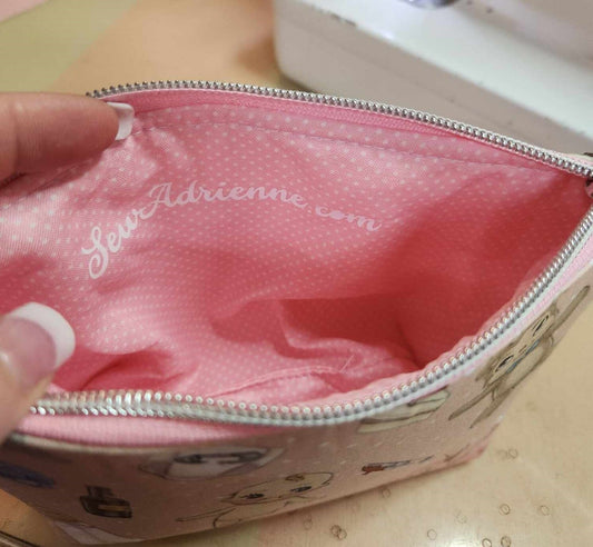 Crybaby Inspired K-12 Vintage Toys Squared Zipper Pouch in Three Sizes