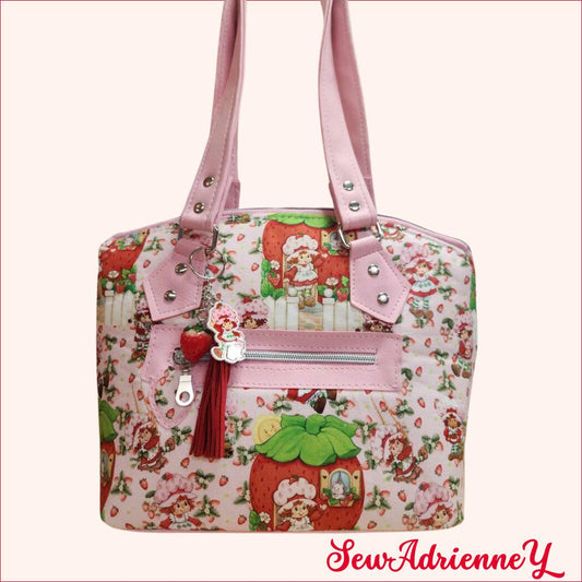 Scented Option! Strawberry Girl Pink Vinyl Domed Handbag