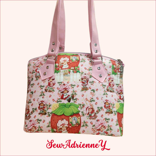 Scented Option! Strawberry Girl Pink Vinyl Domed Handbag