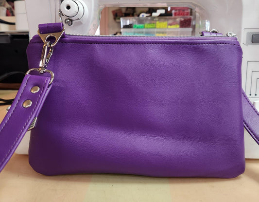 80's Rainbow Girl Crossbody Zippered Clutch