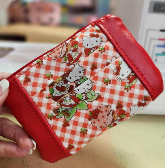 80's Strawberry Girl & Kitty Zip-Up Cardholder
