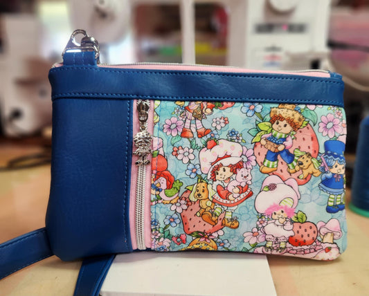 Scented Option! Strawberry Girl & Friends Crossbody Zippered Clutch