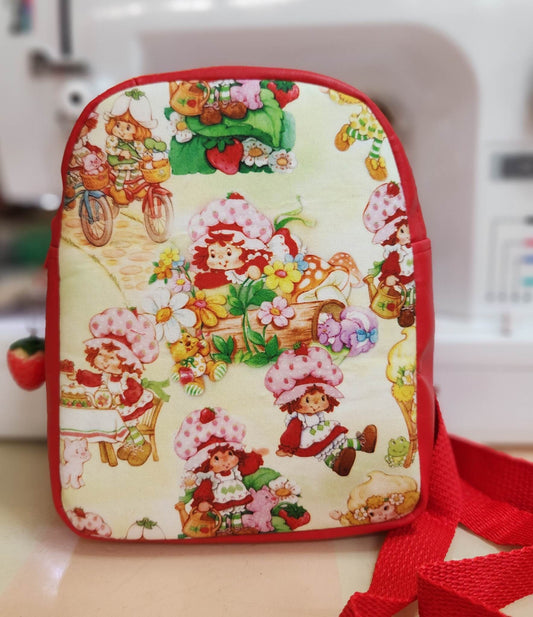 Scented Option! Strawberry Girl Small Backpack Crossbody