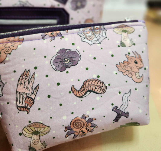 Melanie Inspired Squared Zipper Pouch Three Sizes
