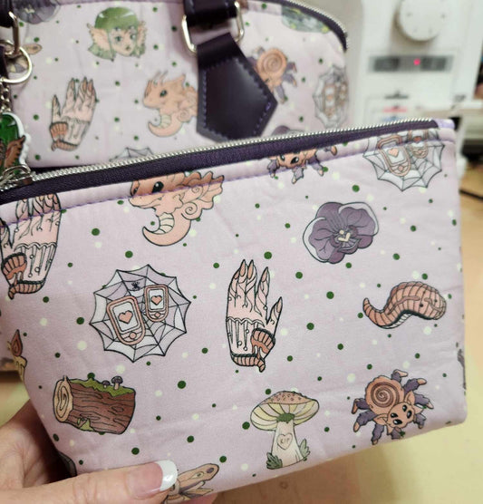 Melanie Inspired Squared Zipper Pouch Three Sizes