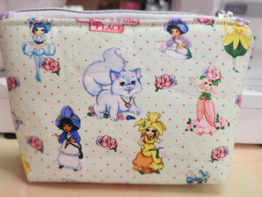 80's Rose Petal Place Squared Zipper Pouch Three Sizes