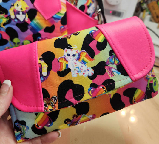 Rainbow  Leopard Accordion Wallet