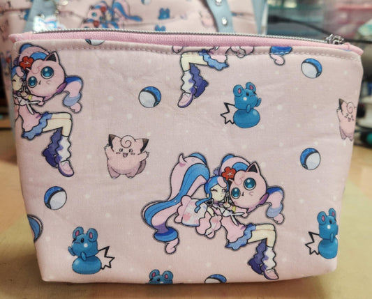 Hatsune Miku Pocket Monsters Squared Zipper Pouch Three Sizes